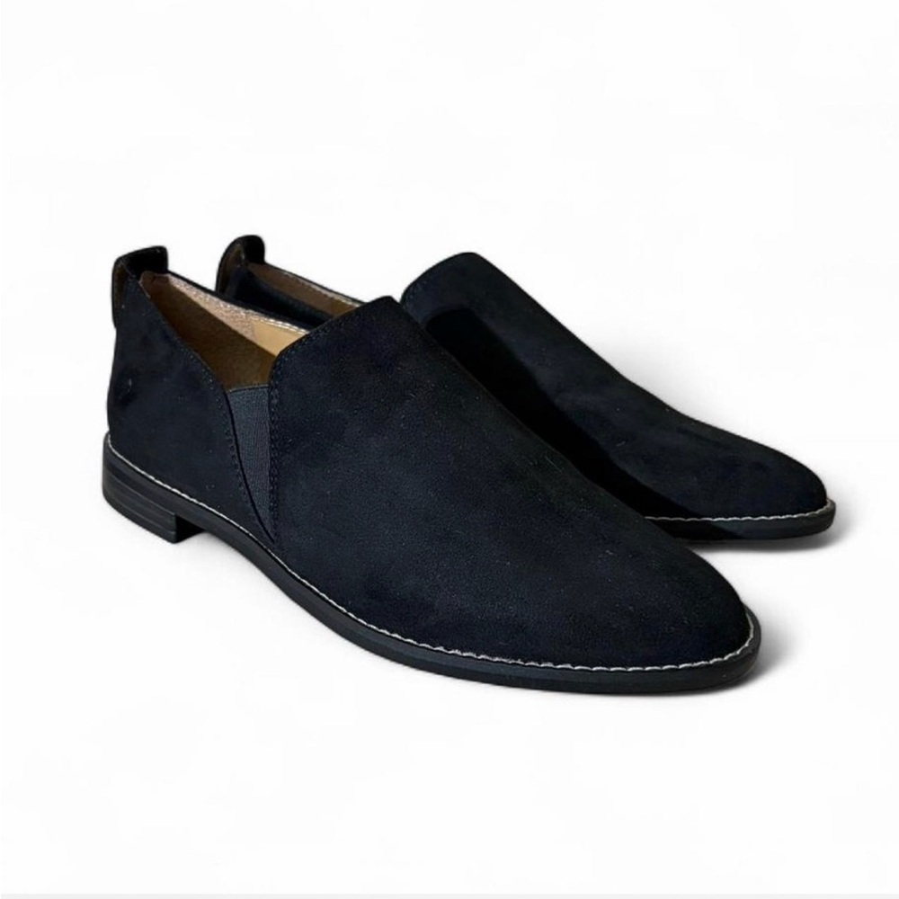 Black Suede Franco Sarto slip-on loafers (Never Worn Out)